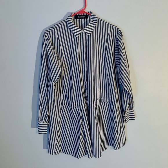 THAKOON Oversized Stripe Cotton Shirtdress - Picture 2 of 6